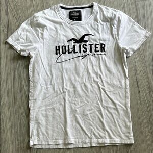 Hollister White Short Sleeve Tee Classic Crew Neck Mens Medium